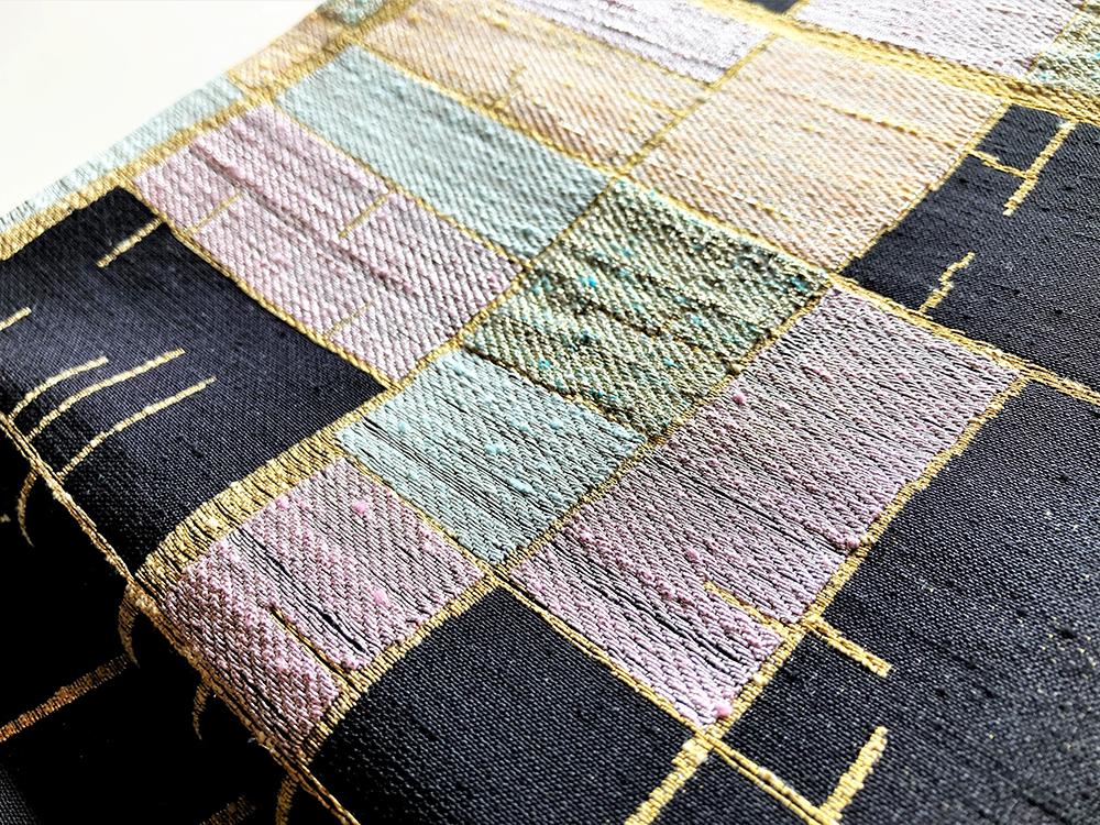 【桝屋高尾】西陣織 京都西陣市街図（黒地）