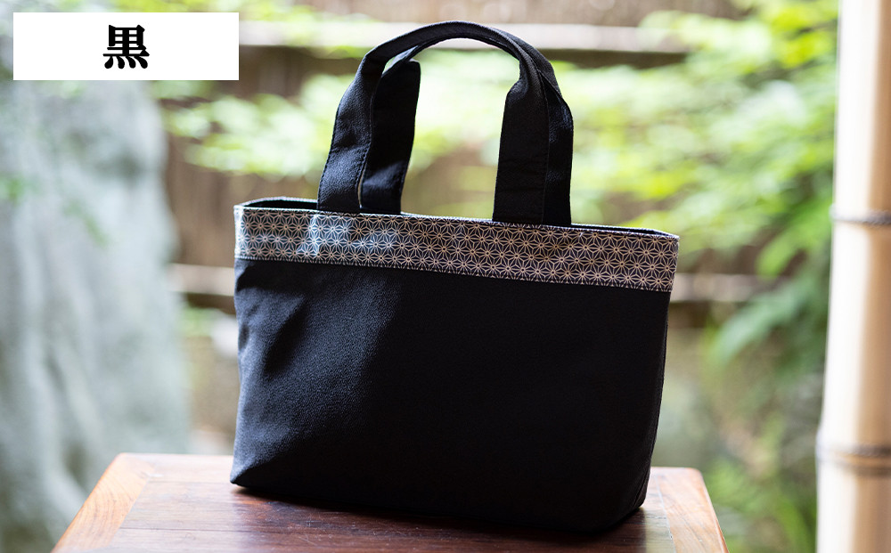 【京都三昌】麻の葉柄手提げバッグ［ 京都 バッグ 職人 手作り 手提げ 鞄 麻の葉 ちりめん 上品 カジュアル フォーマル 雑貨 人気 おすすめ 外出 おでかけ お取り寄せ 通販 送料無料 ふるさと納税 ］