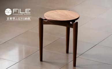 【FILE FURNITURE WORKS】スツール 　ウォールナット（FH1-F Stool）［ 京都 家具 インテリア 椅子 イス おしゃれ 高級 人気 おすすめ 国産 職人 一点もの オーダー 東京 田園調布 ショールーム ］ 
