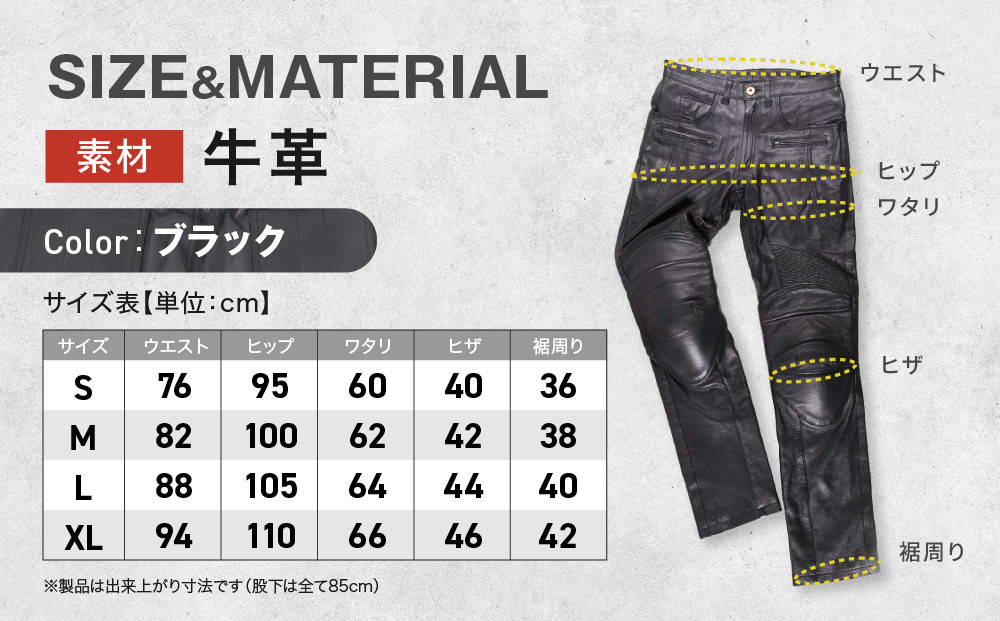 【デグナー】メンズカップ付レザーパンツ [DP-28] ブラック 〈XLサイズ〉［ 京都 バイクギア ブランド 大好評 レザー パンツ 人気 おすすめ 牛革 革 ツーリング ライダー バイカー バイク パーツ 送料無料 ふるさと納税 ］