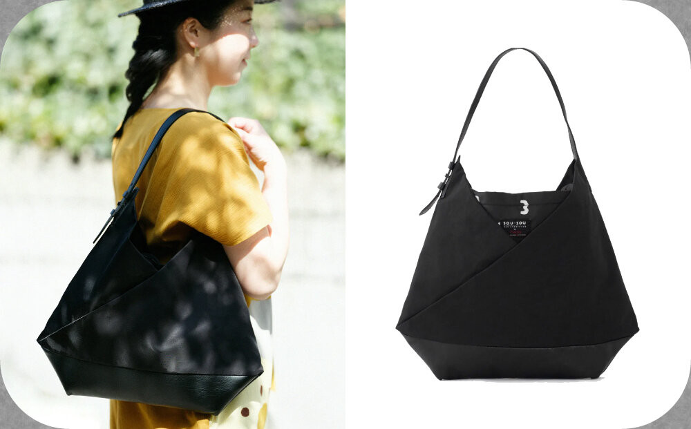 SOU・SOU×Y’SACCS 肩掛け 穏 行(おだやか ぎょう)/濡羽色（ぬればいろ）×SO-SU-U2｜京都 SOUSOU バッグ 人気ブランド［ テキスタイルデザイン 京都 ブランド 鞄 ソウソウ おしゃれ 人気 おすすめ シンプル 柄 旅行 おでかけ ポーチ かばん プレゼント ギフト お取り寄せ 通販 送料無料 ふるさと納税 ］