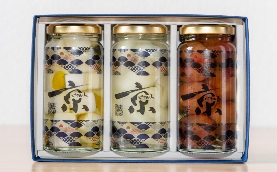 【randfarm】京ピクルス詰め合わせ　3本（和風味、ミニトマト、麹玉ねぎ）
