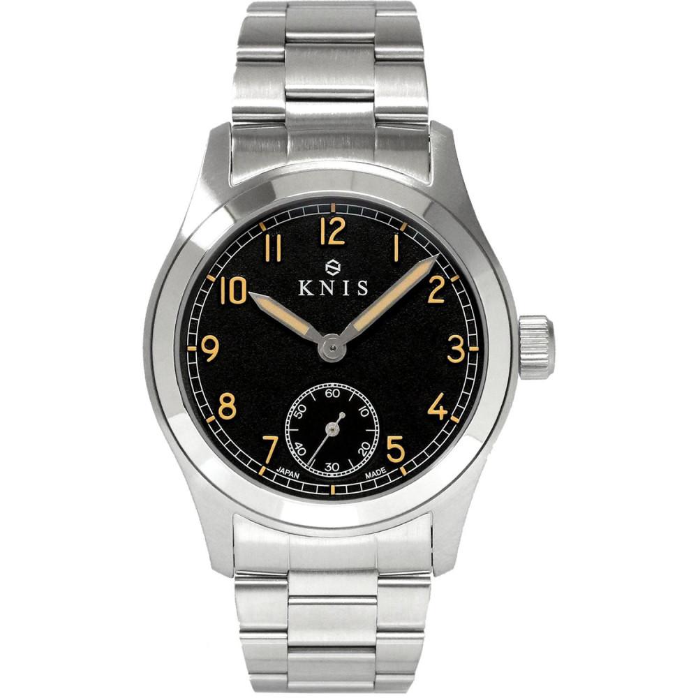 【KNIS KYOTO】レトロミリタリー 日本製 腕時計 ステンレスベルト ブラック｜京都発 腕時計 人気ブランド おしゃれ［ 京都 ニス 腕時計 国産 EPSON おしゃれ 上品 人気 おすすめ ウォッチ 時計 高級 ファッション お取り寄せ 通販 送料無料 ふるさと納税 ］