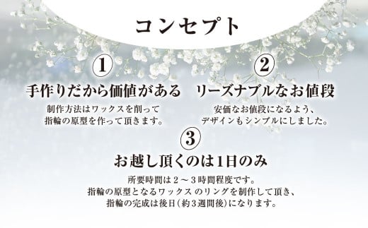 手作りベビーリング作成体験(甲丸/1点) ふるさと納税 福知山市 特産品 赤ちゃん ベビーリング リング 指輪 手作り 記念日 誕生日 贈り物 プレゼント 誕生石 ゴールド ホワイトゴールド ピンクゴールド プラチナ 工房 工房南十字星 【fc-DW005】【工房南十字星】