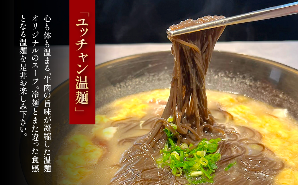 ユッチャン“温”麺 3人前 (約200g×3) ふるさと納税 福知山市 特産品 人気 おすすめ ランキング 冷麺 温麺 葛冷麺 葛麺 ユッチャン ユッチャン冷麺 やみつき 送料無料 【fc-EO002】【焼肉・冷麺ユッチャン。】