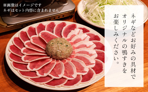 福知山名物 鴨すき 鴨肉と鴨団子セット (3人前) ふるさと納税 福知山市 特産品 鳥名子 とりなご 鴨鍋 鴨 かも かもなべ 鍋 鍋セット 人気 おすすめ 絶品 特製 お祝い ギフトプレゼント 贈答品 贈り物 すき焼き 鍋の季節 ご褒美 【fc-ZJ002-C】【鳥名子】