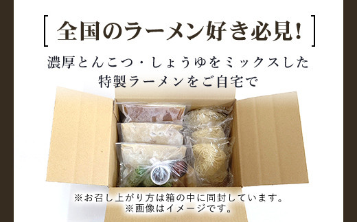 京都福知山 特製ラーメンとん吉のミックスラーメン (3食分) ふるさと納税 福知山市 特産品 ラーメン とんこつしょうゆ 豚骨醤油 冷凍ラーメン ラーメンセット ラーメン好き 激戦区 グルメ こだわり 【fc-DD008】【京都福知山 特製ラーメンとん吉】