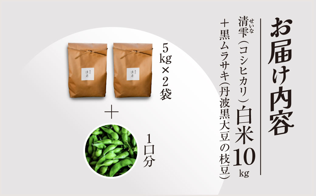 ＜令和8年10月中旬より発送！＞田んぼオーナーシップ 清雫 (1口分・白米10kg・黒ムラサキ) ふるさと納税 福知山市 特産品 田んぼ オーナー オーナー制度 米 白米 10kg 令和8年度産 先行 収穫 夜久野 京都 【fc-DB002-A】【合同会社夜久野清雫】