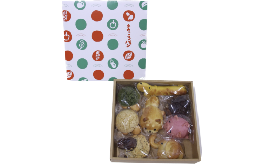 かわいい！どうぶつパン ８種セット / パン ぱん どうぶつ 動物 かわいい おやつ お土産 プレゼント ギフト 京都府 福知山市 FCAM012