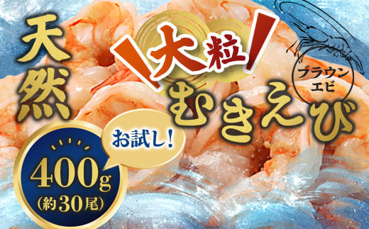 背ワタ処理済み 天然 大粒ムキエビ 400g 約30尾 冷凍 海老 | エビ えび お取り寄せ 無保水 おせち 大粒 むきえび むきエビ むき身 背わたなし 処理済 下ごしらえ不要 簡単 簡単調理 便利