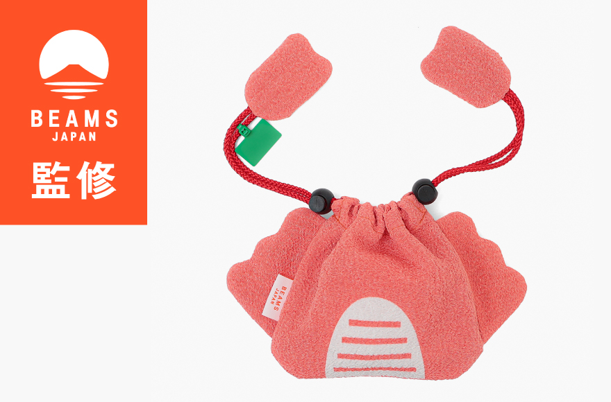 【BEAMS JAPAN】 COCHAE ちりめん巾着 蟹 舞鶴限定商品 