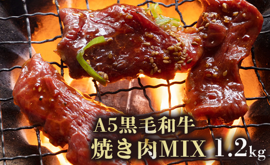 A5 黒毛和牛 焼肉用MIX 1.2kg （150g×8）
