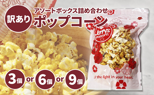 【訳あり】ジェリーズ ポップコーン アソートボックス 9個 Mサイズ | ポップコーン 訳あり 9種の味 9種類 ハロウィン クリスマス バレンタイン 合成着色料不使用 おやつ スイーツ 冷やして美味しい カリカリ プレゼント 映画 差し入れ 贈り物 お菓子 手土産