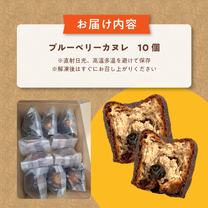 ブルーベリー カヌレ 10個 Blueberry valley Maizuru産ブルーベリーを使用 | 特製カヌレ ブルーベリーカヌレ ブルーベリーバレーまいづる スイーツ ギフト お取り寄せ 冷凍カヌレ 手土産