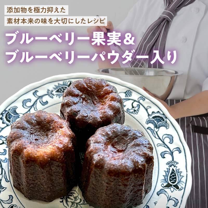ブルーベリー カヌレ 5個 Blueberry valley Maizuru産ブルーベリーを使用 | 特製カヌレ ブルーベリーカヌレ ブルーベリーバレーまいづる スイーツ ギフト お取り寄せ 冷凍カヌレ 手土産