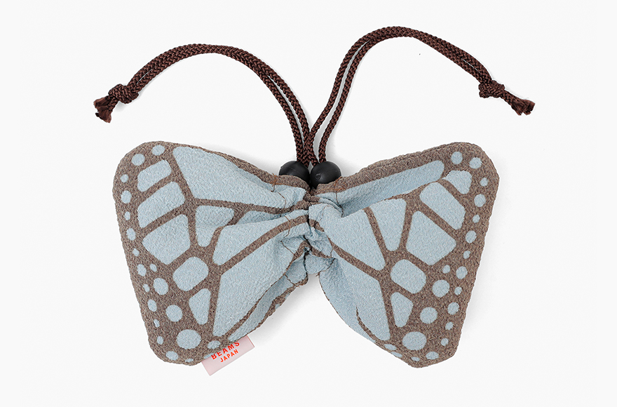 【BEAMS JAPAN】 COCHAE ちりめん巾着 蝶 舞鶴限定商品 