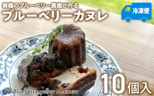 ブルーベリー カヌレ 10個 Blueberry valley Maizuru産ブルーベリーを使用 | 特製カヌレ ブルーベリーカヌレ ブルーベリーバレーまいづる スイーツ ギフト お取り寄せ 冷凍カヌレ 手土産