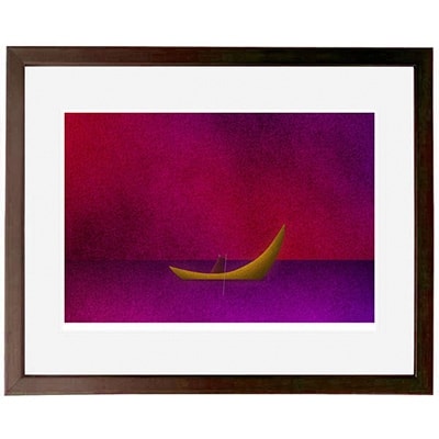 ＼京都・綾部の癒やし系作家/【絵画】夜明けの海　額装サイズ526mmx412mm【1090797】