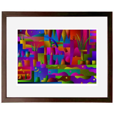 ＼京都・綾部の癒やし系作家/【絵画】　シンボリックな生活　　額装サイズ526mmx412mm【1278192】