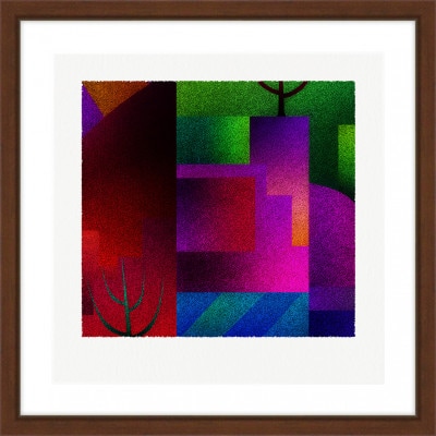 彩と夢 [しかくいえ]08【絵画】 額装サイズ266mmx266mm【1432382】