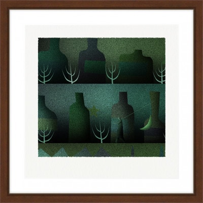 深と人 [しかくいえ]12【絵画】 額装サイズ266mmx266mm【1433485】