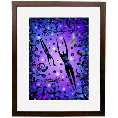 ＼京都・綾部の癒やし系作家/【絵画】　泳ぐ人　額装サイズ526mmx412mm【1090809】