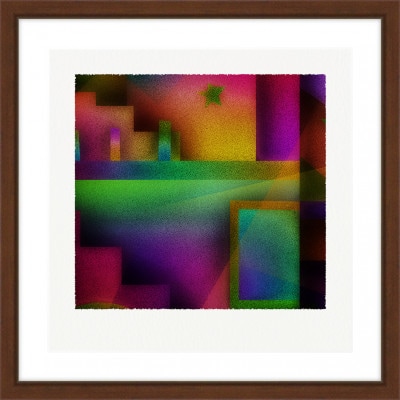 影と外 [しかくいえ]06【絵画】 額装サイズ266mmx266mm【1432377】