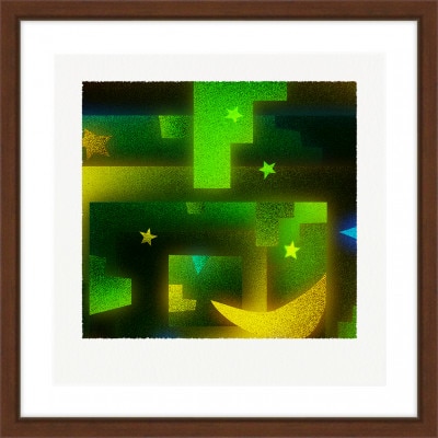 緑と望 [しかくいえ]17【絵画】 額装サイズ266mmx266mm【1433491】