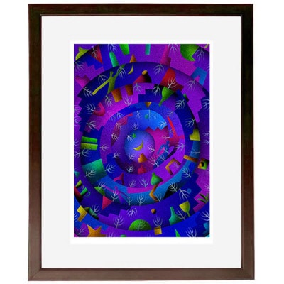 ＼京都・綾部の癒やし系作家/【絵画】　記憶の階層　　額装サイズ526mmx412mm【1278196】