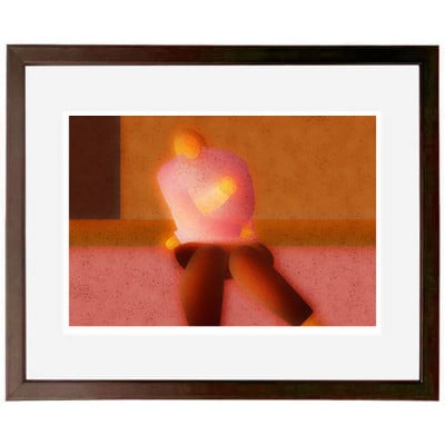 ＼京都・綾部の癒やし系作家/【絵画】　母になった人　　額装サイズ526mmx412mm【1278190】