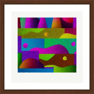 層と色 [しかくいえ]29【絵画】 額装サイズ266mmx266mm【1433503】