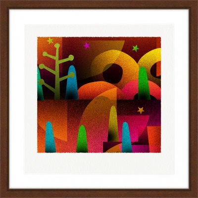 塔と輪 [しかくいえ]26【絵画】 額装サイズ266mmx266mm【1433500】