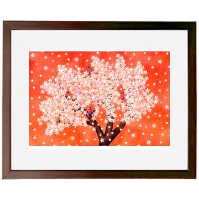 ＼京都・綾部の癒やし系作家/【絵画】】桜　額装サイズ526mmx412mm【1090800】