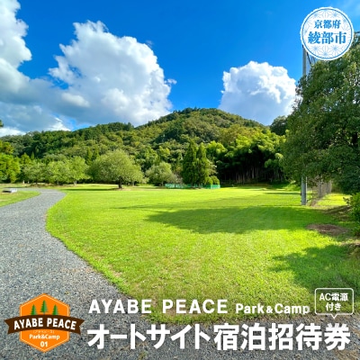 北近畿最大級のキャンプ場 AC電源付き オートサイト宿泊招待券　京都府綾部市【1600016】