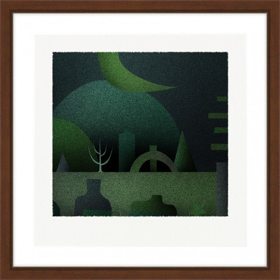 深と円 [しかくいえ]13【絵画】 額装サイズ266mmx266mm【1433486】