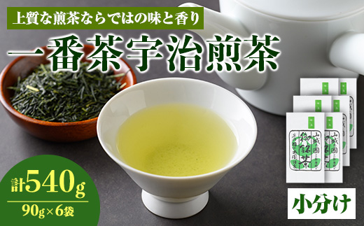 ＜2025年産＞一番茶 宇治煎茶(計540g・90g×6袋) 特産品 水出し お茶 宇治茶 緑茶 玉露 煎茶 香り 【uj-AG005】【宇治日の出園】