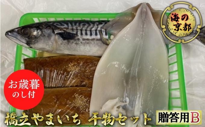 【御歳暮】海の京都 橋立やまいち 干物セット 贈答用 B[ 一夜干し 桜干し ギフト お歳暮 ] 魚貝類 加工食品 鯖 サバ イカ 御歳暮