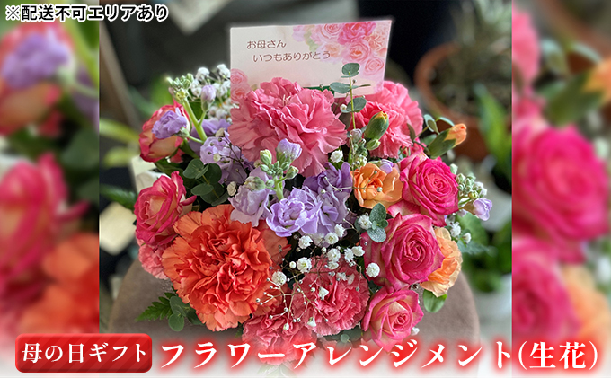 【2024年 母の日 ギフト 】 フラワーアレンジメント ( 生花 )[ プレゼント 花束 人気返礼品 ] 植物