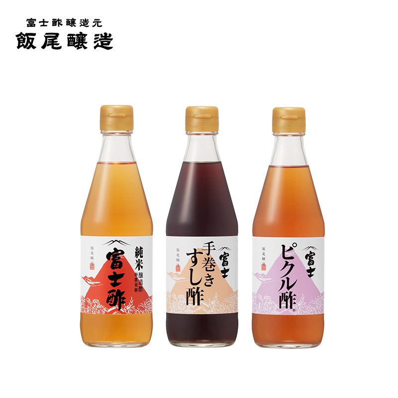 富士酢 3本組ギフトセットB（K3-10）飯尾醸造 調味料 純米富士酢 すし酢 ピクルス お寿司 酢の物 炒め物