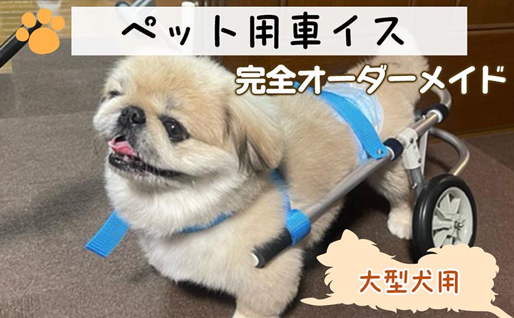 犬用車いす 2輪カート 大型犬用（21kg〜28kg）｜ペット用 車椅子 車イス 軽量 手作り オーダーメイド 2輪車 4輪車 ゴールデンレトリバー ラブラドールレトリバー ダルメシアン 秋田犬