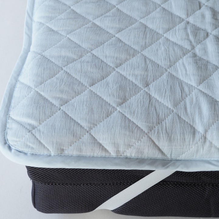 敷きパッド  洗える近江ちぢみ本麻敷きパッド シングル （100×200cm） 春/夏/秋/冬 ＜亀屋寝装センター＞《寝具 布団 ベッド ベッドパッド 敷きパッド 麻 近江ちぢみ》