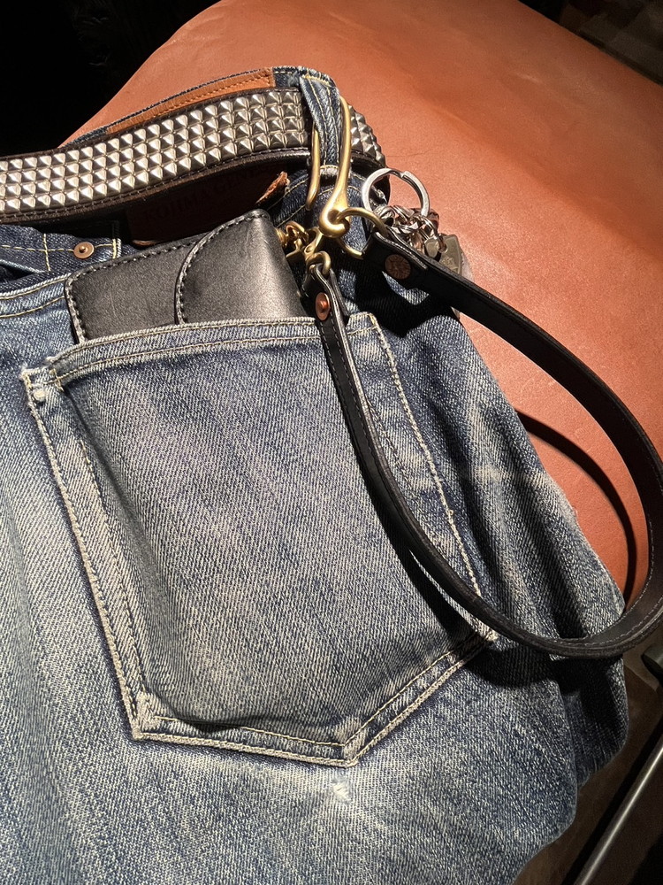 【選べるカラー3色】本革 トラッカーウォレット ウォレットロープ セット 全3色 ブライドルレザー≪高級 長財布 メンズ ギフト 手作り≫