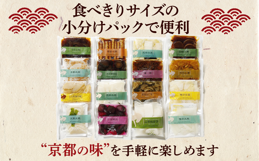 京漬物 24品 詰め合わせ＜京・お漬物処やました＞小分け 16品＋8品 亀岡 野菜 京野菜 漬物 京都