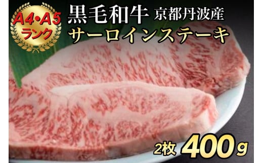 訳あり 京都産黒毛和牛(A4,A5) サーロインステーキ 200g×2枚【計400g】 京の肉 ひら山 厳選｜生活応援 和牛 牛肉 亀岡牛 京都肉 国産 京都 丹波産 ふるさと納税 ステーキ ふるさと納税牛肉