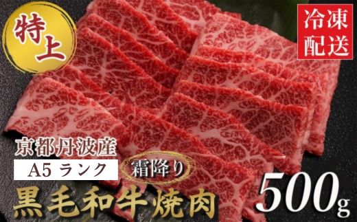 訳あり 京都産黒毛和牛 特選 A5ランク 焼肉 用 500g 京の肉 ひら山 厳選|生活応援 和牛 牛肉 京都肉 国産 丹波産 冷凍