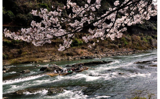 保津川下り乗船券ペアチケット(大人2枚）≪京都 観光 郊外 体験 急流 嵐山≫