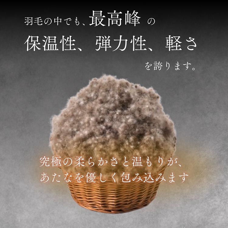 ＜京都金桝＞最高峰 アイダーダウン95% 羽毛合掛けふとん クイーン 1.2kg ＜羽毛布団 羽毛ふとん 掛け布団 アイダー 高級 国産 日本製 シルク 絹 寝具＞｜モナク