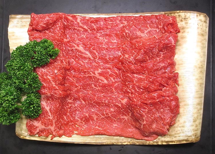 京都肉（亀岡牛・丹波牛）モモ しゃぶしゃぶ用 約300g  すき焼き うす切り 肉 牛肉 国産 京都府産 ギフト 薄切り 食品 送料無料 ※離島へのお届け不可