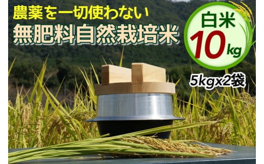 米 令和6年産 自然栽培米 にこまる ＜農薬を一切使わない無肥料栽培＞ 白米 10kg（5kg×2袋 精米したて） 《新米 京都丹波産 無農薬米栽培向き 厳選品種》