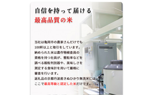 無洗米 10kg （2kg×5袋） 真空パック 京都丹波産 キヌヒカリ ※受注精米《米 白米 きぬひかり 10キロ 小分け ふるさと納税 無洗米 大嘗祭供納品種 亀岡そだち》※北海道・沖縄・その他離島への配送不可